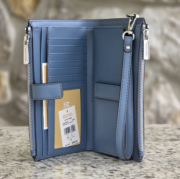 Michael Kors Mirella Ombré Logo MD Tote SET Blue - Picture 10 of 13